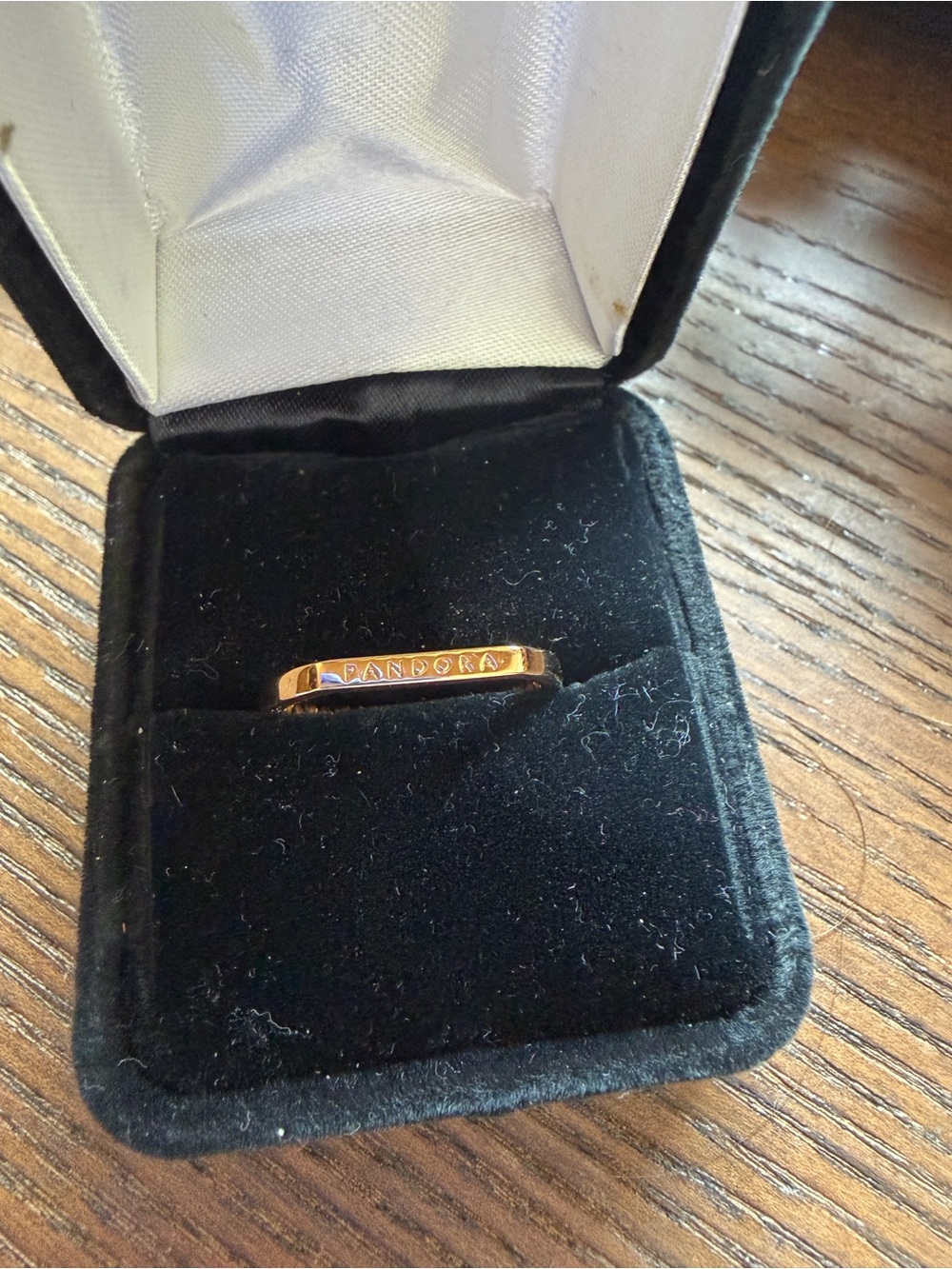Pandora Rose-Tone Engraved Logo Band